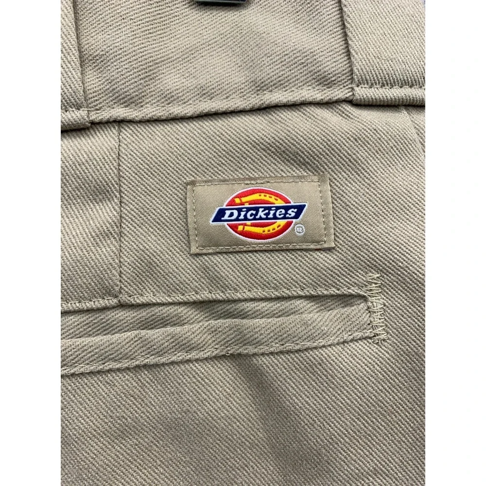 Dickies 874‎ Flex Original Fit Pants Mens 34x32 Beige Cotton Flat Front Workwear